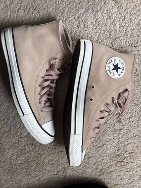 Converse Chuck Taylor All Star High Top Sneakers - suede tan (w size 10)